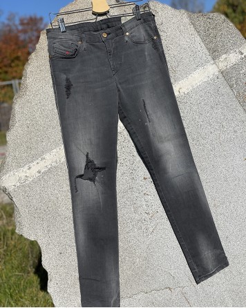 Džíny dámské Diesel JOGG JEANS tmavě šedé
